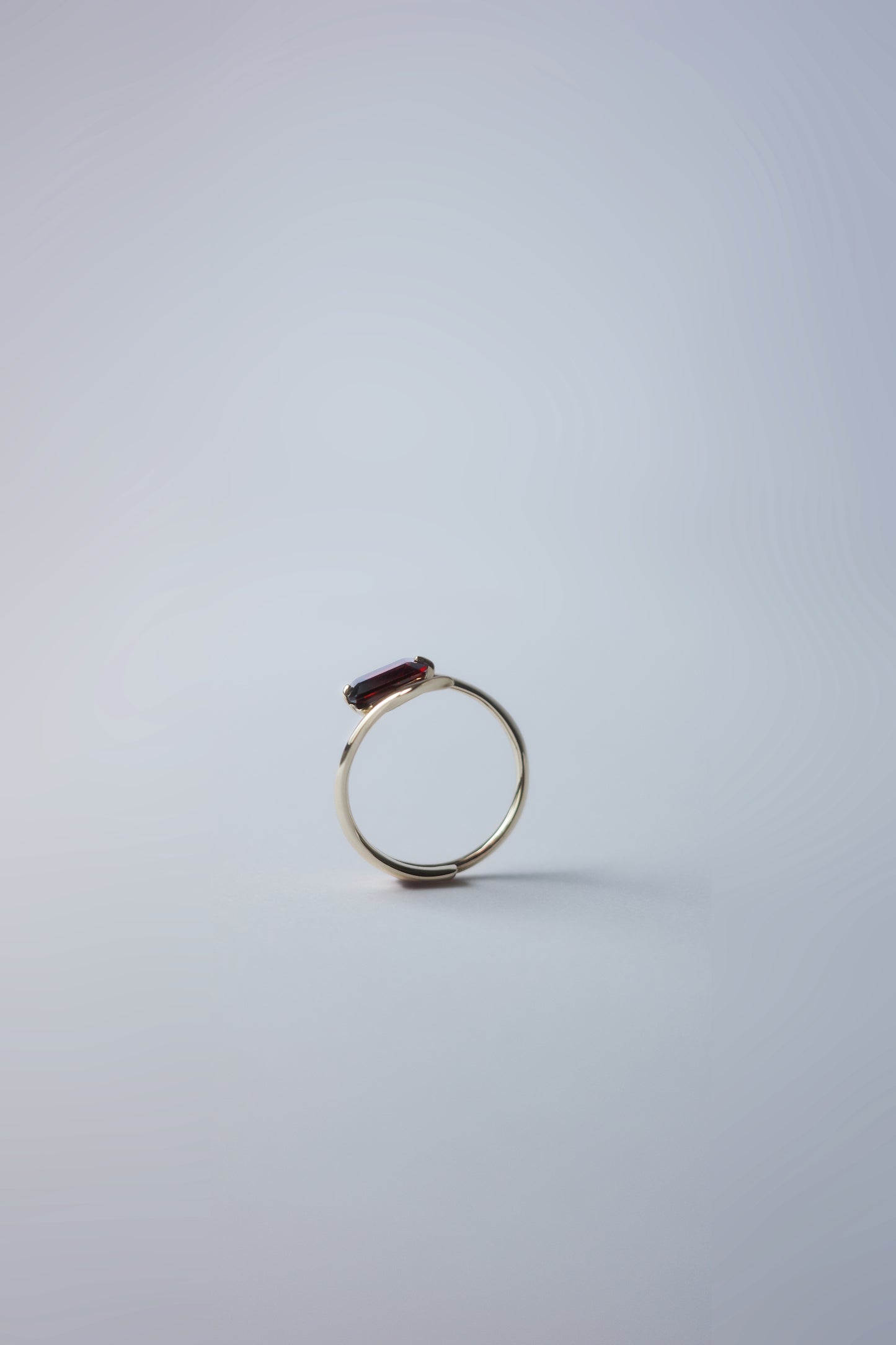 Polaris Line Ring  / K10 - Garnet