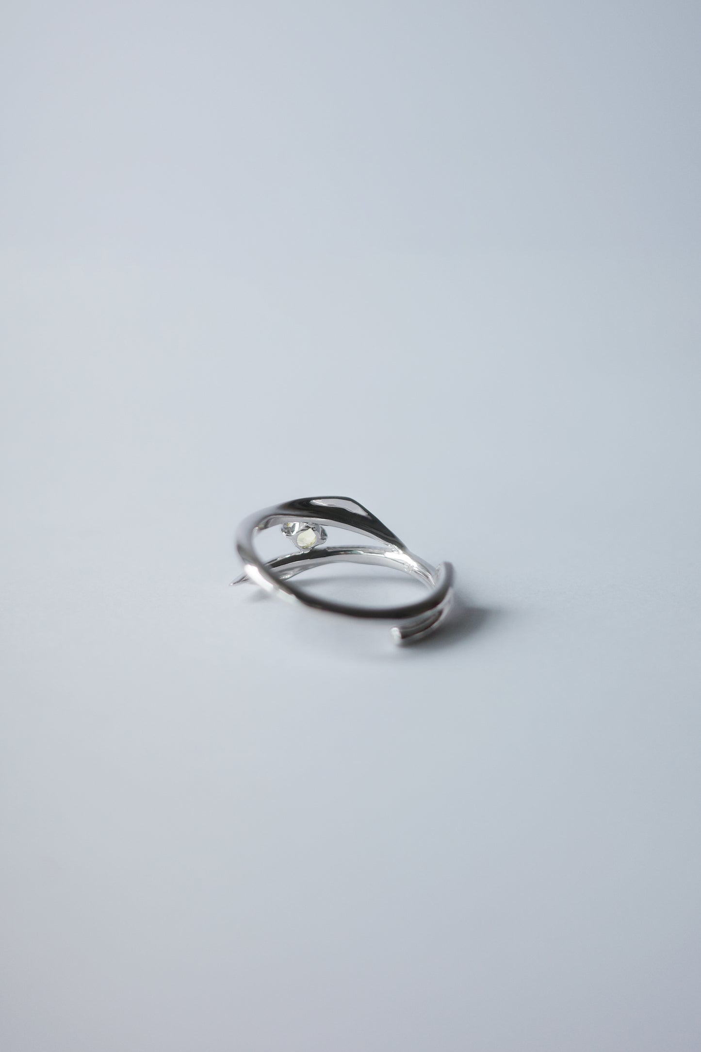 Polaris Line Ring  / Silver - Yellow Beryl