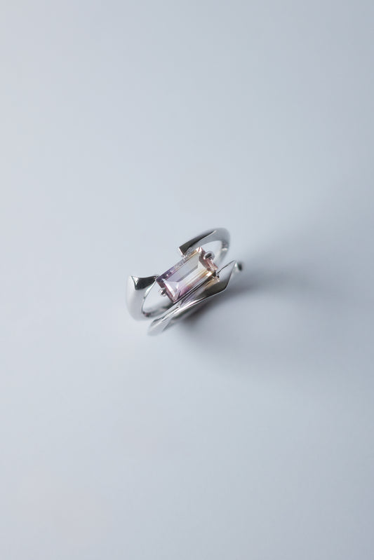 Polaris Line Ring  / Silver - Ametrine