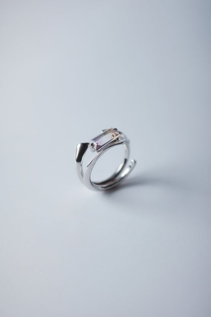 Polaris Line Ring  / Silver - Ametrine