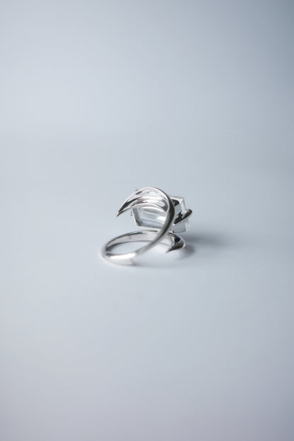 Polaris Line Ring  / Silver - Mirror Quartz