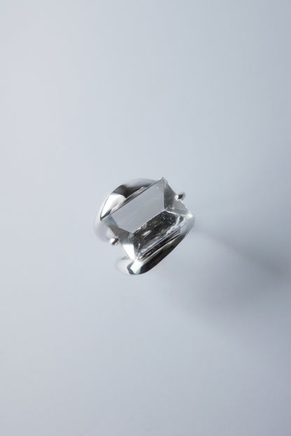 Polaris Line Ring  / Silver - Mirror Quartz