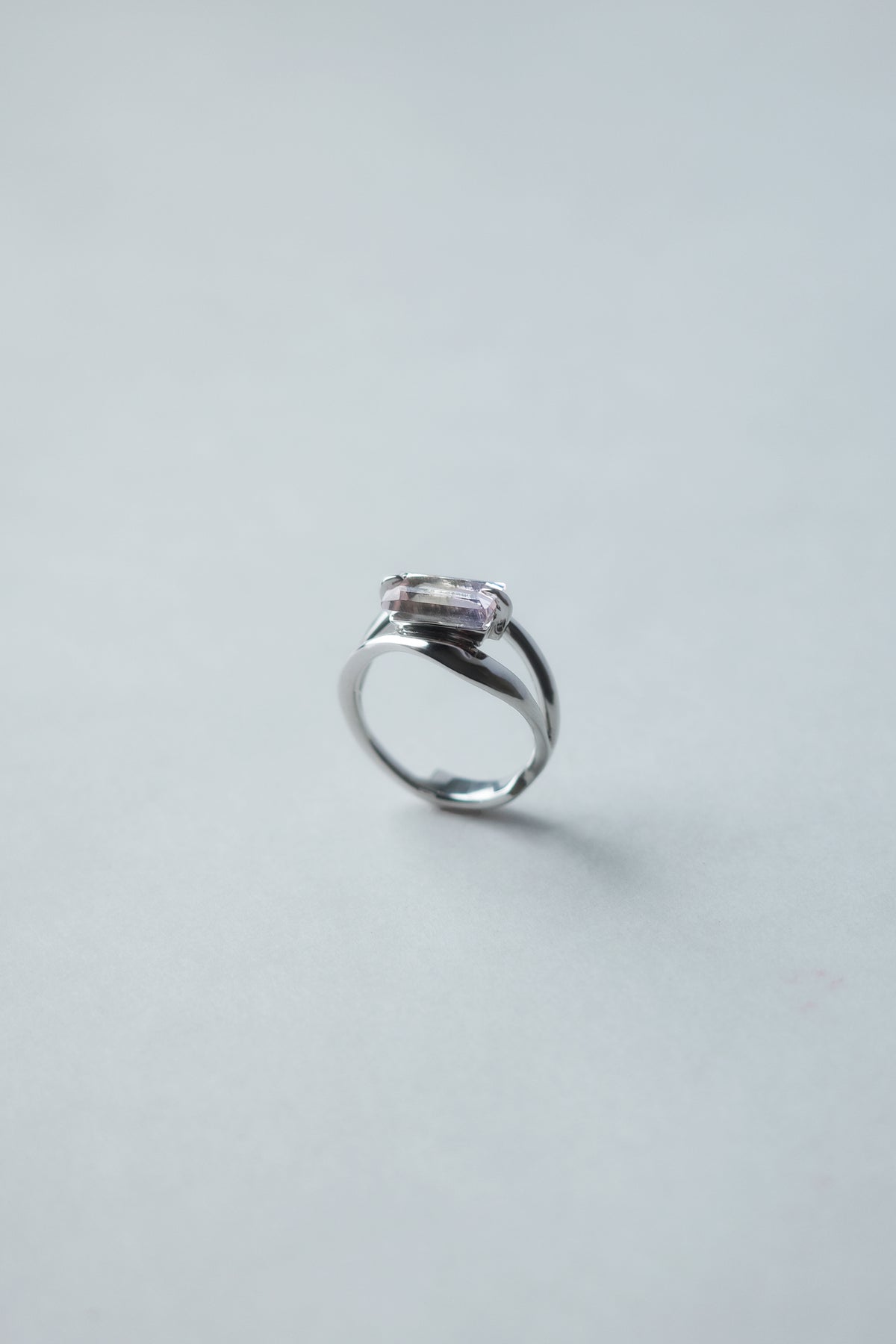 Polaris Line Ring  / Silver - Ametrine