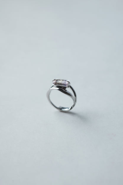 Polaris Line Ring  / Silver - Ametrine