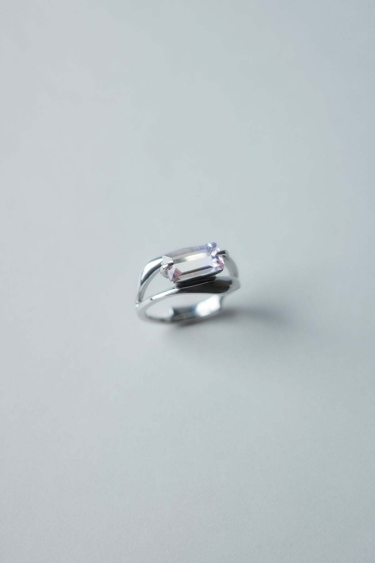 Polaris Line Ring  / Silver - Ametrine