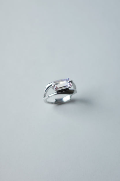 Polaris Line Ring  / Silver - Ametrine