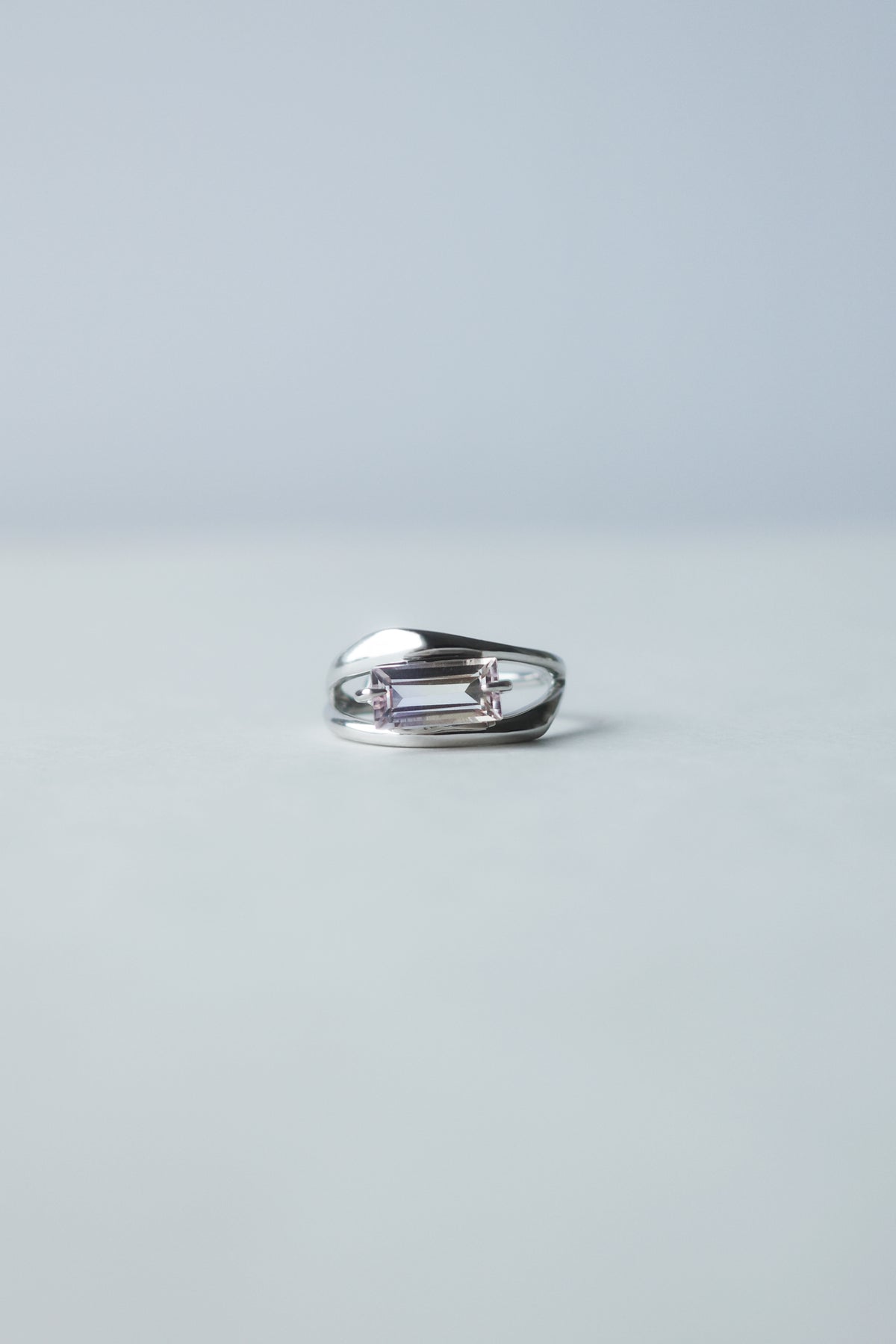 Polaris Line Ring  / Silver - Ametrine
