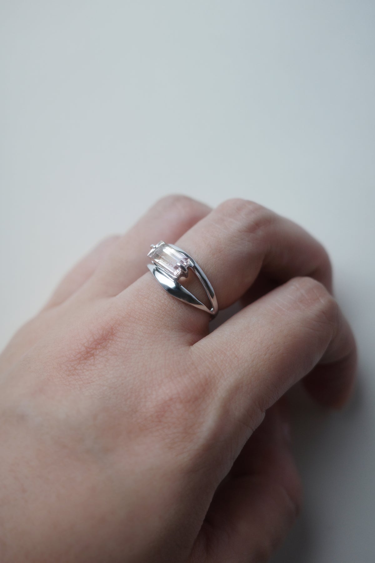 Polaris Line Ring  / Silver - Ametrine