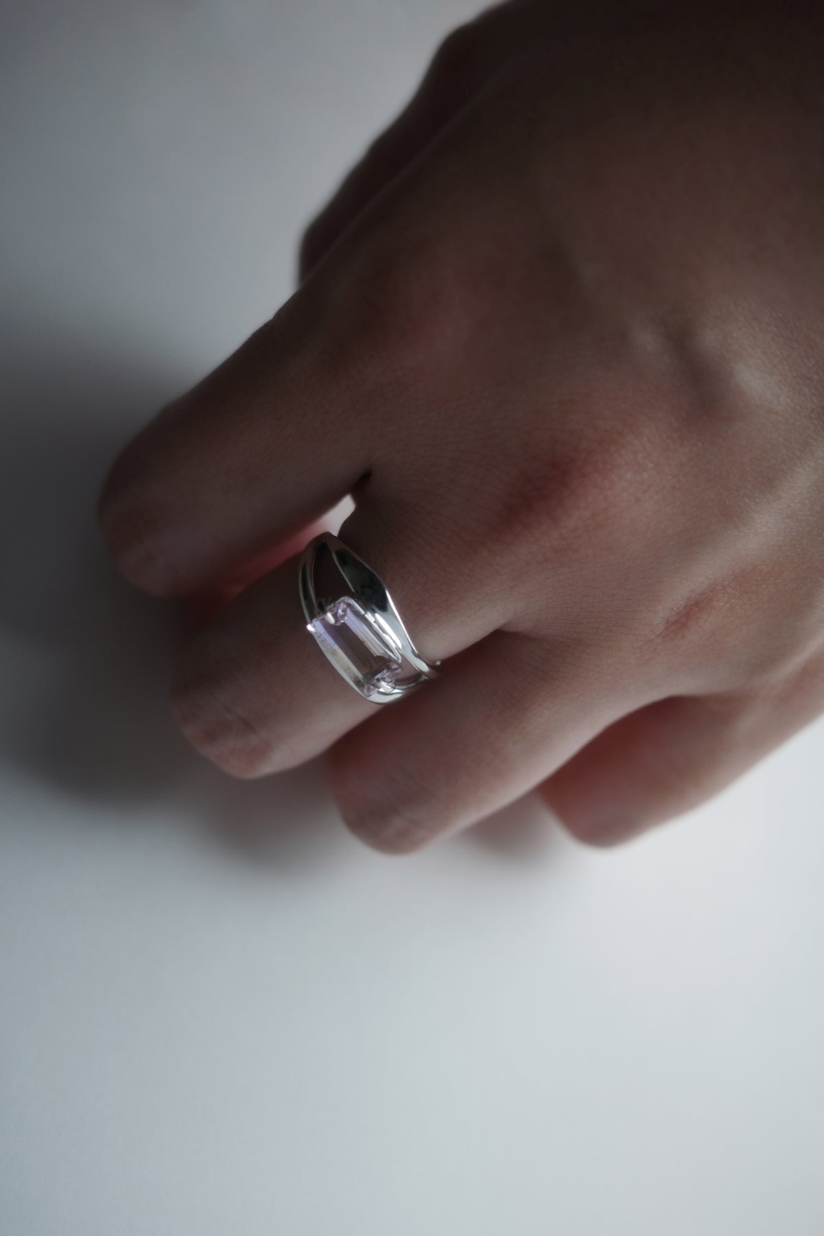 Polaris Line Ring  / Silver - Ametrine