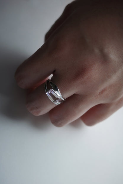 Polaris Line Ring  / Silver - Ametrine